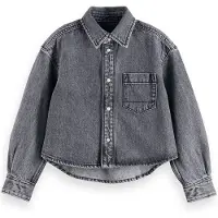 Scotch & Soda Girl Washed Black Denim Overshirt Black Mountain Black Mount Taglia: 4 | Camicie Outlet | Unisex | Nero