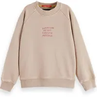 Scotch & Soda Girl Relaxed-fit Raglan Artwork Sweatshirt Plaza Taupe Taglia: 4 | Maglioni Outlet | Unisex | Nero