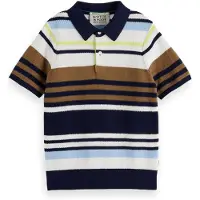 Scotch & Soda Boy Structured Knitted Polo Multi Stripe Taglia: 14 | Camicie Outlet | Unisex