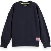 Scotch & Soda Girl Loose-fit Sweatshirt With Back Artwork Anthracite Taglia: 4 | Maglioni Outlet | kids | Bianco
