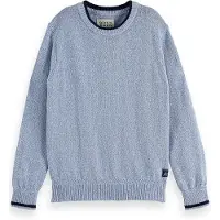 Scotch & Soda Boy Regular-fit Melange Pullover Faded Denim Melange Taglia: 12 | Maglioni Outlet | Unisex | Blu