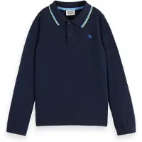 Scotch & Soda Boy Long-sleeved Pique Polo Sky Captain Taglia: 4 | Camicie Outlet | Unisex