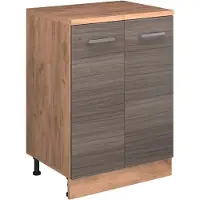 Vicco Mobile cucina sottotetto R-Line Grigio nobile 60 cm senza inclinazione con 2 ante, Model 61759