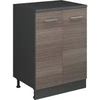 Vicco Mobile cucina sottotetto R-Line Grigio nobile 60 cm senza inclinazione con 2 ante, Model 61744