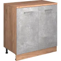 Vicco Mobile cucina sottotetto R-Line Calcestruzzo 80 cm senza inclinazione con 2 ante, Model 61803
