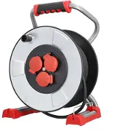Bachmann avvolgicavo professionale IronCoat 3xCEE7/3 H07RN-F 3G1,5mm² 25m