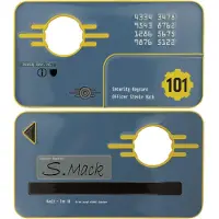 Fanatic Replica Di Piatto Fallout 3 Vault 101 Security Keycard