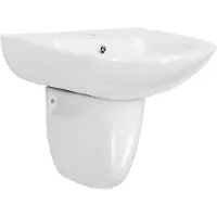 vidaXL Lavabo bianco 52 x 45 x 49 cm in Vetroceramica smaltata