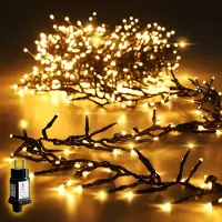 Salcar 2m 200 LED luci fiabesche luci di Natale bianco caldo cluster con 8 modalità e memoria decorazione matrimonio festa interna