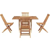 Prolenta Maison Exclusive - Set da pranzo da giardino in teak massiccio marrone