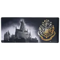 Stor Tappeto Nero E Bianco Di Hogwarts Con Scudo 35x80 Cm