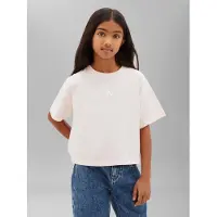 Calvin Klein Girls Logo Boxy T-shirt Mangano Calcite Taglia: 6 | T-shirt Outlet | kids