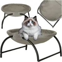Ikonka Cuccia a amaca per gatti, lettiera per animali con piedini, 45x42x23 cm