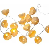 MARELIDA Ghirlanda luminosa a LED a forma di fiori - 15 fiori bianchi - Alimentazione a batteria/timer - Lunghezza: 1,4 m - Per interni/esterni