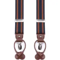 Suitable Luxe Bretelle Righe Navy Blu Blu scuro Multicolore