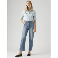 Levi's Ribcage Straight Ankle Cotton Linen Jeans Blue Taglia: W30L31 | Pantaloni Outlet | Donna | Bianco