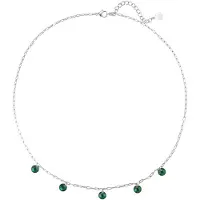Hey Happiness Collana 'Green Glow' verde / argento