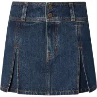 Levi's Gonna 'Inverted Pleat Mini' blu denim