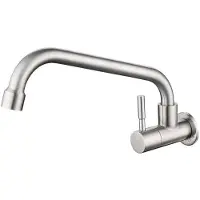 OEM Rubinetto da cucina moderno con beccuccio orientabile, in acciaio inossidabile, da parete