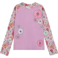 Color Kids Kid's T-Shirt L/S with Chest Print Lycra Bambini (116, fuchsia)