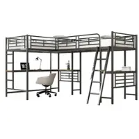 OKWISH Divano angolare poltrona a L, Divano letto a 3 posti con poggiapiedi, 3 posti con braccioli regolabili e 4 cuscini, Chaiselongue in tessuto di ciniglia, Grigio