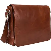 Leonhard heyden Cambridge Messaggero Vera Pelle 32 cm Vano porta PC marrone