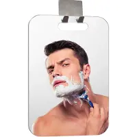 OEM Grande specchio da bagno antiappannamento con gancio, 28x19 cm, senza cornice, da fissare a parete