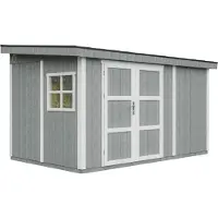 Timbela Casetta da giardino di 8,68 m² - H231x248x412 cm - M939-CAVERN STEEL