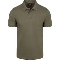 BOSS per uomo. 50507803 Polo slim fit in cotone elasticizzato con applicazione logo verde (XL), Casual, Manica corta