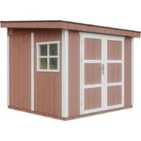 Timbela Casetta da giardino di 5,9 m² - H231x248x294 cm - M938-REDWOOD RED