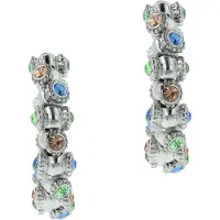 Otazu Vintage Barrel Hoops Multicolor - Rhodium Taglia: OS | Orecchini Outlet | Donna