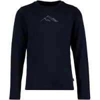 Stoic Kid's Merino155 LaholmSt. Print L/S Maglia merino Bambini (140, blu)