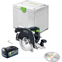 Festool HKC 55 KEB-Basic Sega circolare a batteria 18 V 160 mm Brushless + 1x batteria 5,0 Ah + Systainer - senza caricabatteria