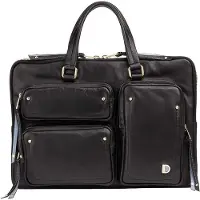 Dudu Toys Pocket Valigetta Vera Pelle 36 cm Vano porta PC nero