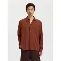 Selected Camicia A Maniche Lunghe Uomini Rosso XXL