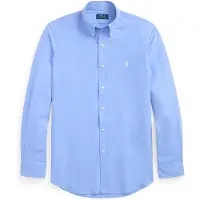 Ralph Lauren per uomo. 710929349501 Camicia in popeline elasticizzato Custom Fit blu (M), Casual, Cotone, Manica lunga