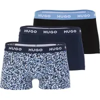 HUGO Boxer navy / blu chiaro / nero / bianco
