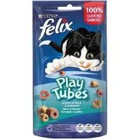 Purina Felix Play Tubes Gamberetti E Pesce Snack Per Gatti 50g 8 Unità
