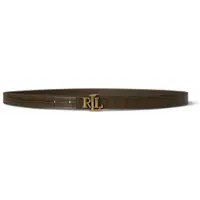 Ralph Lauren per donna. 412P15764003 Cintura in pelle con fibbia LRL marrone (L), Casual