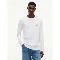 Tommy Hilfiger Script Stack Ls Regular White Taglia: XL | Magliette basic Outlet | Uomo | Bianco