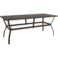 Syfax Tavolo da Giardino Marrone 190x80x72 cm in Acciaio
