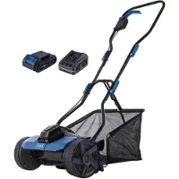 Scheppach Tosaerba a cilindro a batteria C-SPM380-X - 20 V IXES | Larghezza di taglio 38 cm | Cestello di raccolta da 45 l | Batteria da 2 Ah + caricabatterie da 2,4 A inclusi