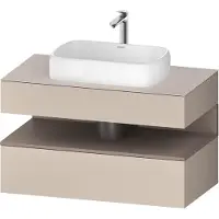 Duravit Collection One Meuble sous-vasque sur console, 1 tiroir, 1 tiroir, découpe au centre, 1000x550x600mm, niche basalte mat, QA4731043910010, QA4731043910010