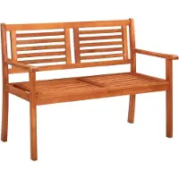 vidaXL Panca da giardino a 2 posti 120 cm in legno massiccio di eucalipto