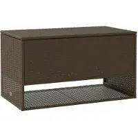 vidaXL Scatola per cuscini da esterno marrone 100x55x55,5 cm in polirattan