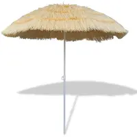 vidaXL Ombrellone da spiaggia stile hawaiano inclinabile