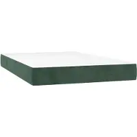 vidaXL Materasso a molle insacchettate verde scuro 120x200x20 cm in velluto