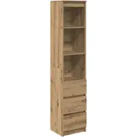 vidaXL Credenza Artisan-oak 37,5x35x180 cm Materiale a base di legno