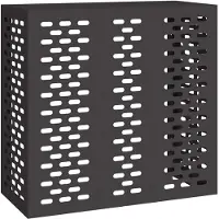 vidaXL Coperchio per aria condizionata nero 110 x 50 x 105 cm acciaio