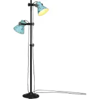 vidaXL Lampada da terra 25 W Blu 25x25x90/140 cm E27